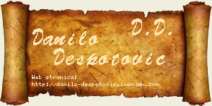 Danilo Despotović vizit kartica